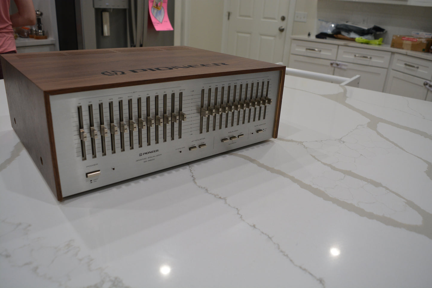 Custom Walnut Wood Case for Pioneer SG-9500 Equalizer
