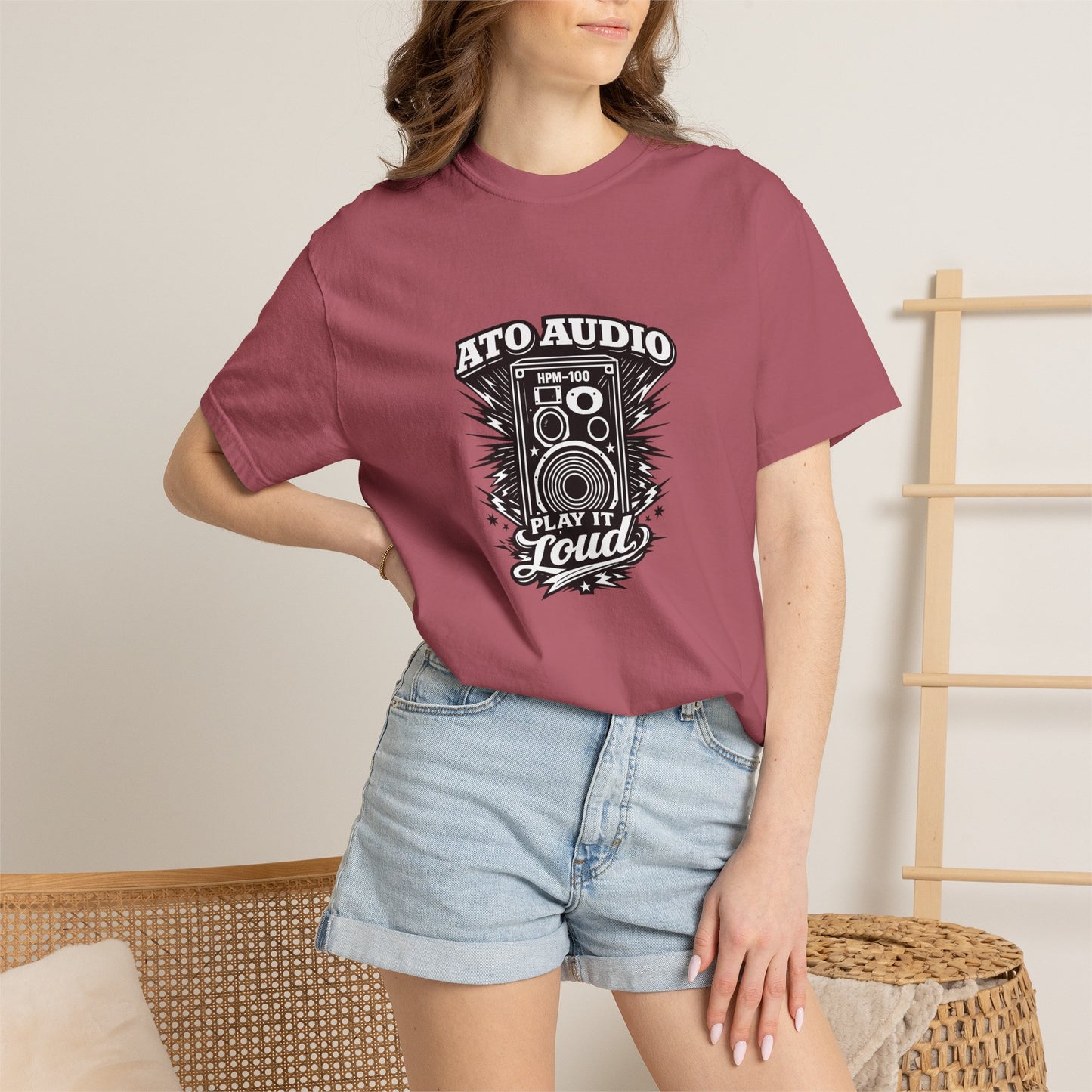 Audio Speaker Vintage T-Shirt — "Play It Loud" Graphic Tee