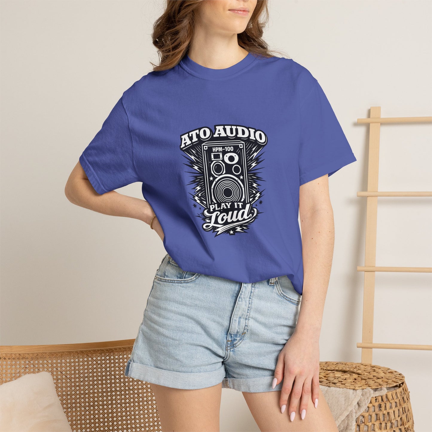 Audio Speaker Vintage T-Shirt — "Play It Loud" Graphic Tee