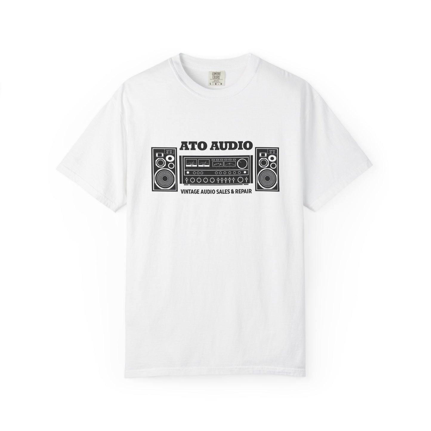 Vintage Stereo T-Shirt — “ATO AUDIO” Retro Hi‑Fi Graphic