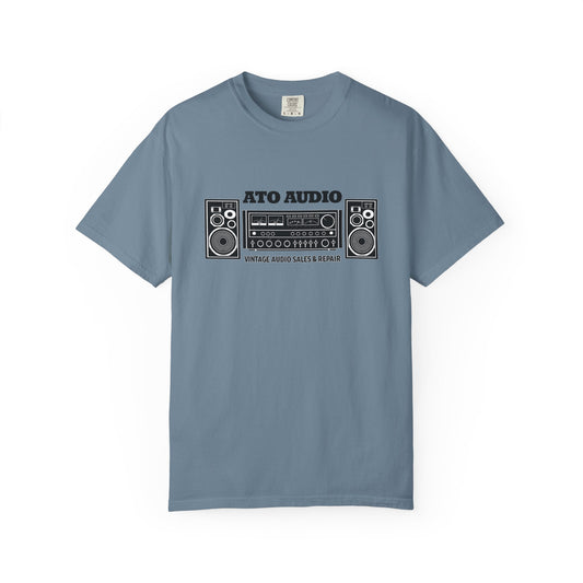 Vintage Stereo T-Shirt — “ATO AUDIO” Retro Hi‑Fi Graphic