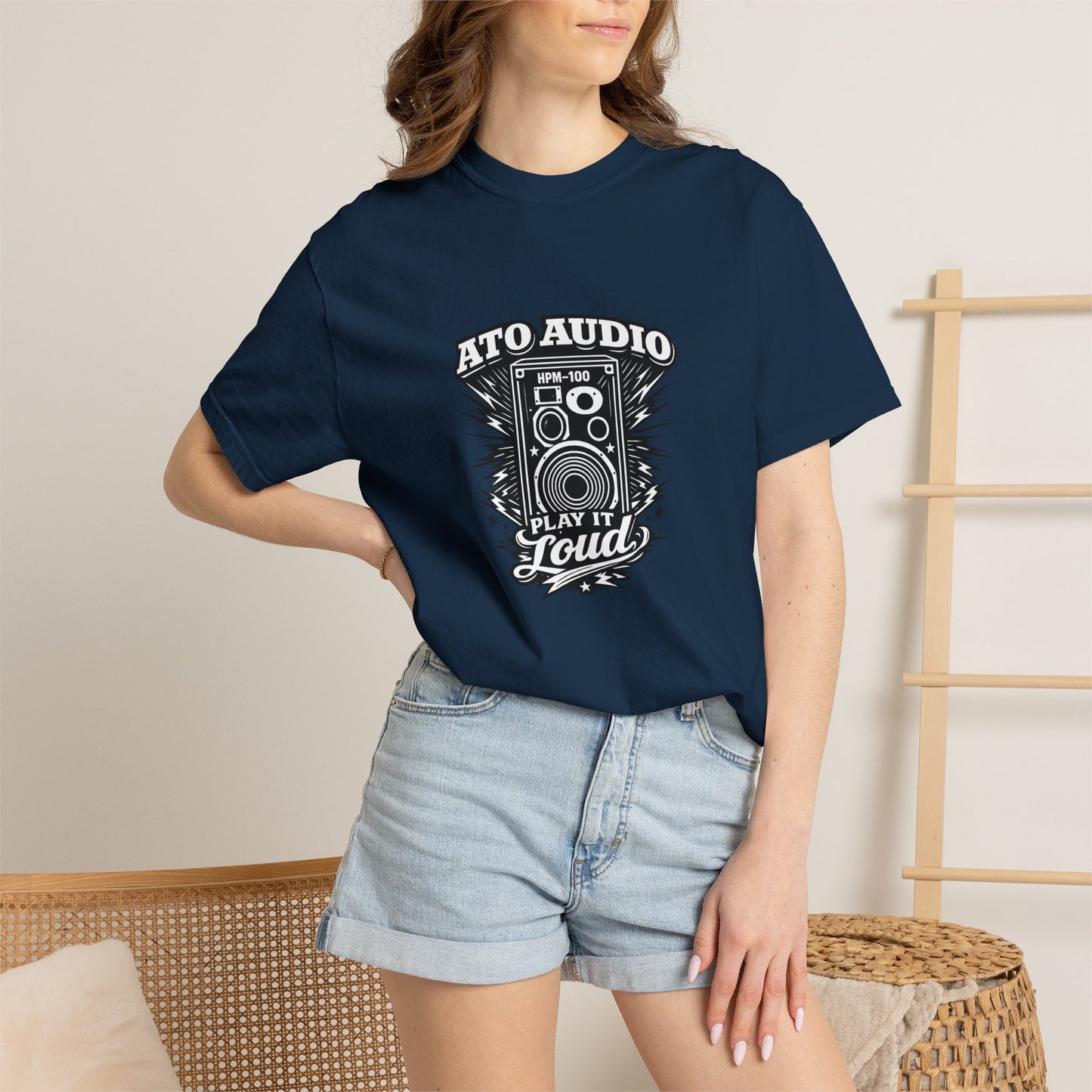 Audio Speaker Vintage T-Shirt — "Play It Loud" Graphic Tee
