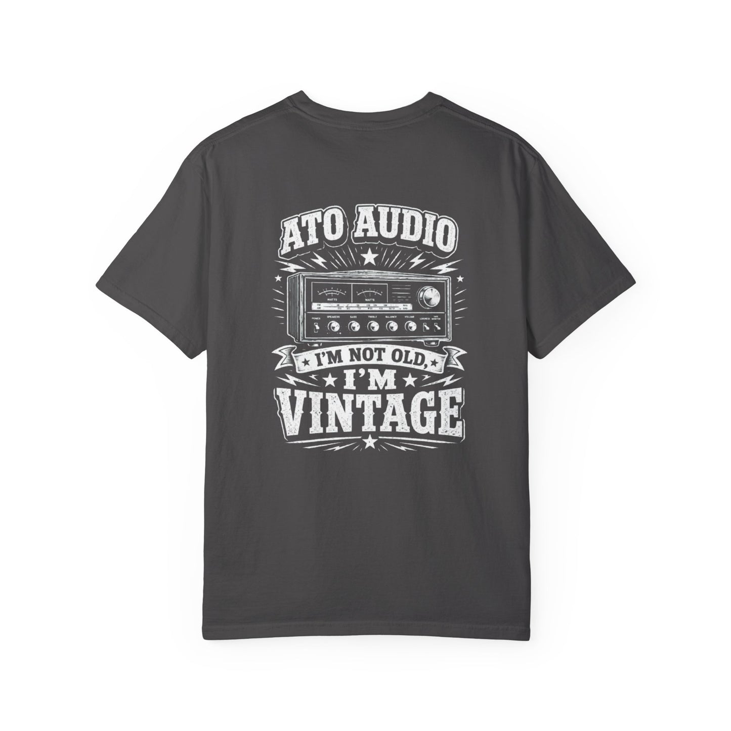 Vintage Audio T-Shirt — "I'm Not Old, I'm Vintage" Retro Stereo Tee
