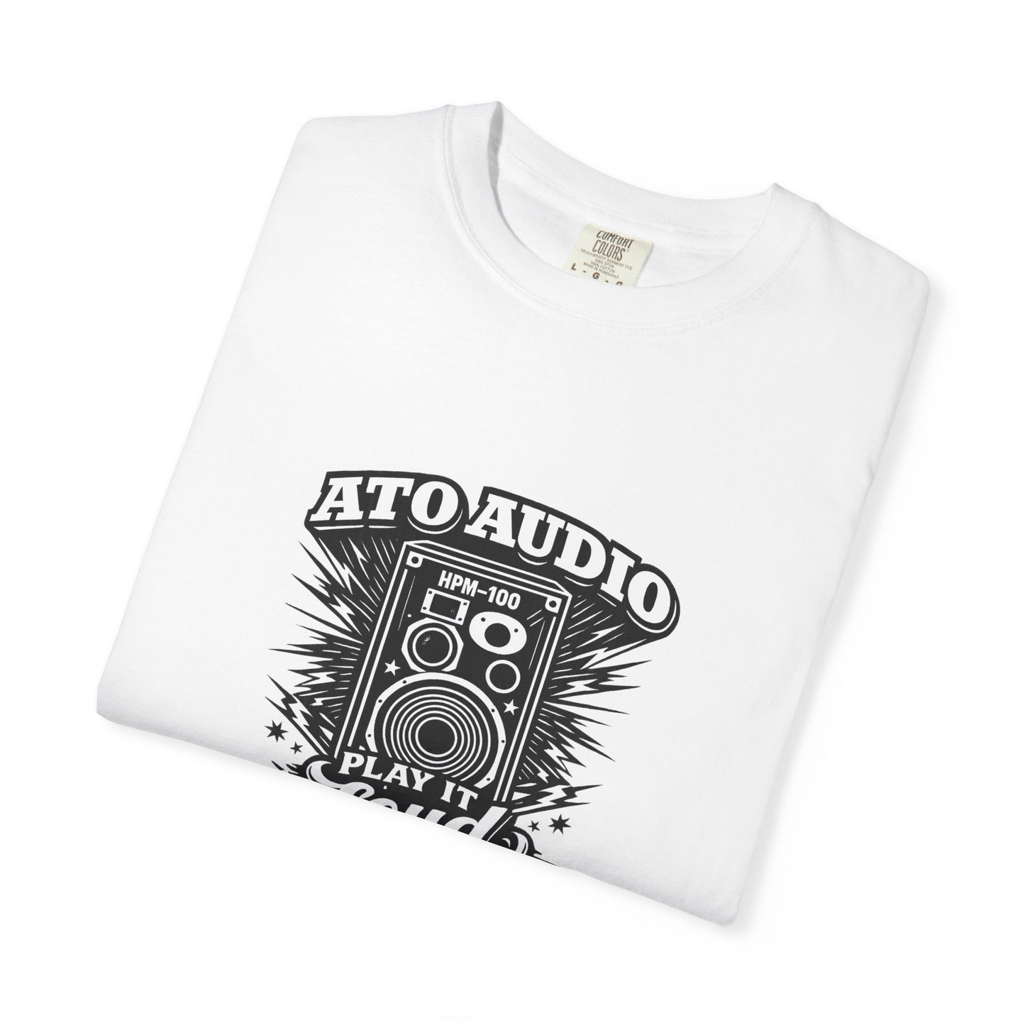 Audio Speaker Vintage T-Shirt — "Play It Loud" Graphic Tee
