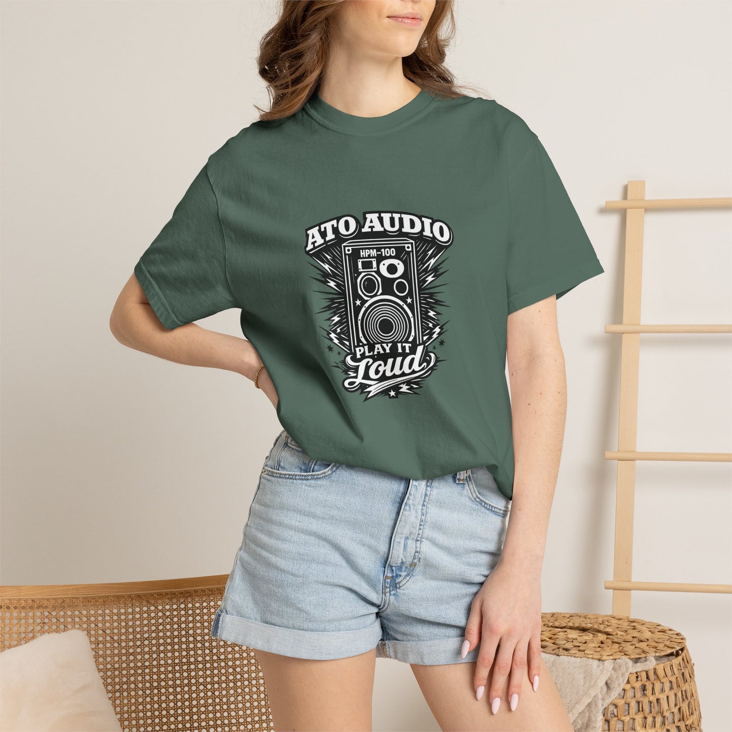 Audio Speaker Vintage T-Shirt — "Play It Loud" Graphic Tee