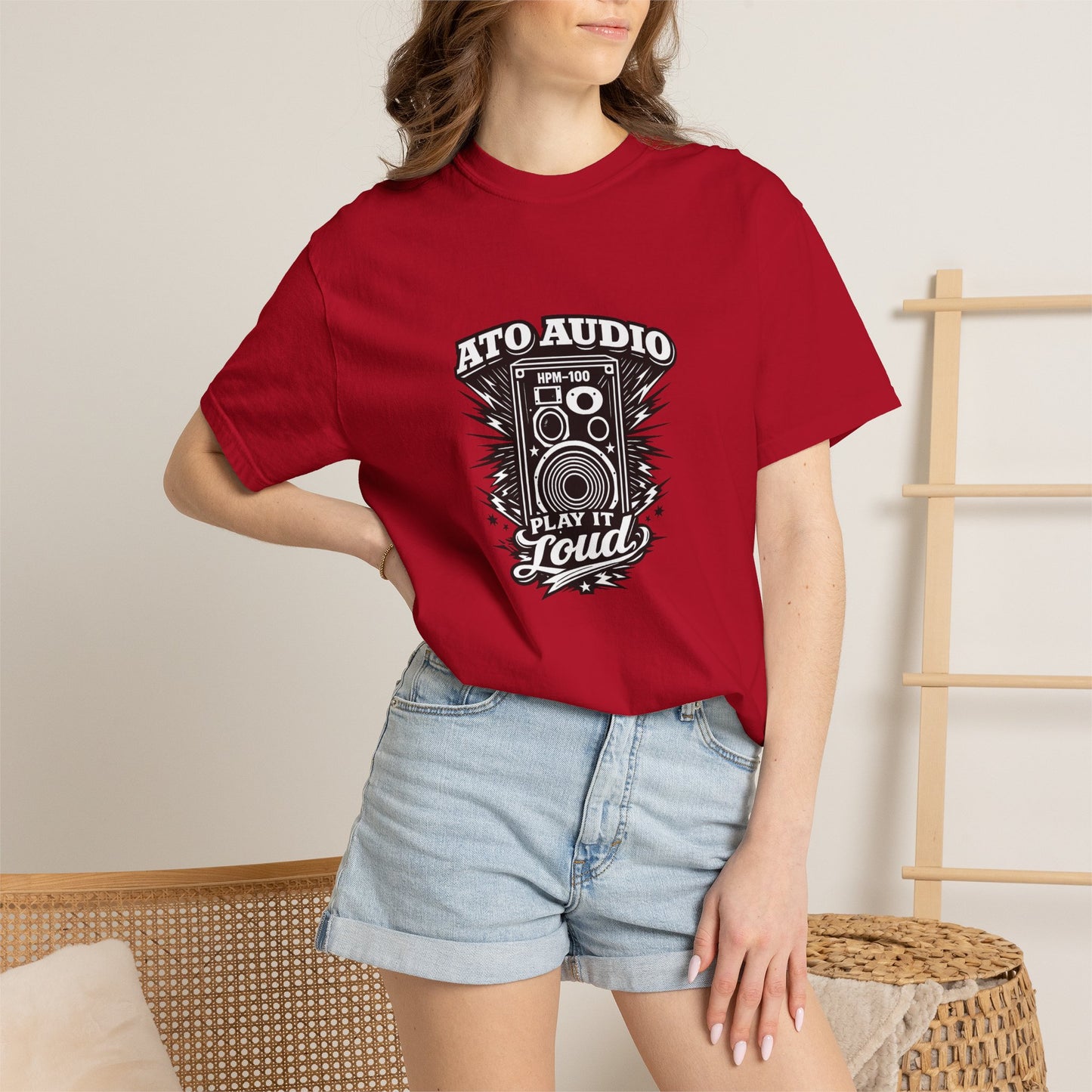 Audio Speaker Vintage T-Shirt — "Play It Loud" Graphic Tee