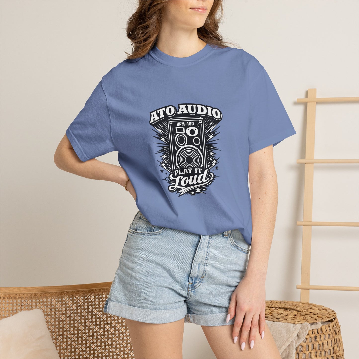 Audio Speaker Vintage T-Shirt — "Play It Loud" Graphic Tee