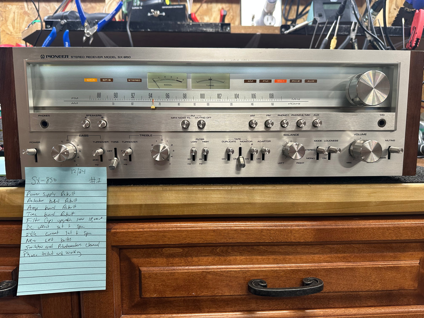 **SERVICED** Pioneer SX-850 Vintage Stereo Receiver