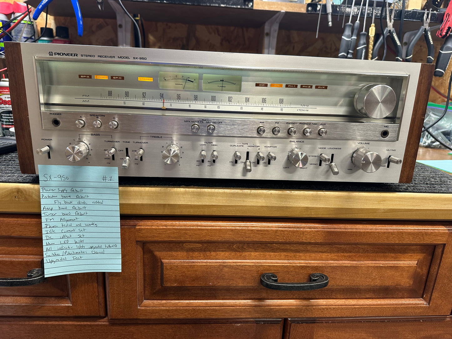 **SERVICED** Pioneer SX-950 Vintage Stereo Receiver